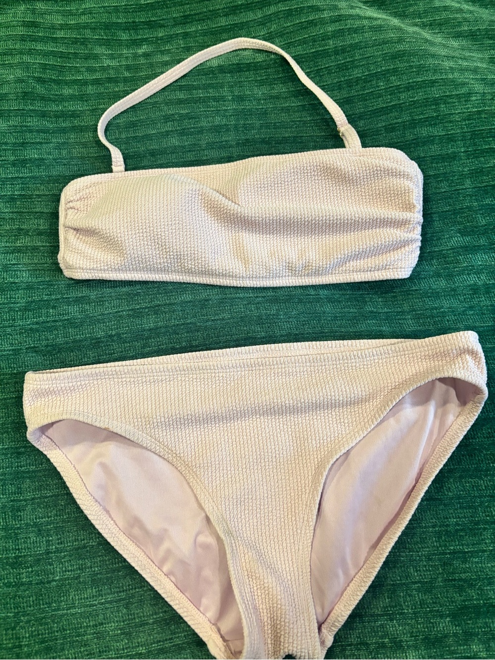 MICHAEL Michael Kors Blush Pink Textured Bikini Top and Bottom